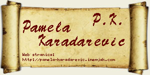 Pamela Karadarević vizit kartica